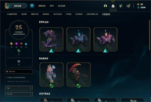 Conta bronze 2 com 150 champs e 139 skins (Nivel 446) - League of Legends LOL