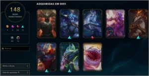 Conta LOL 148 Skins + cromas - League of Legends