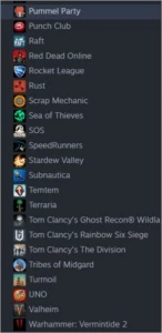 STEAM COM MUITOS JOGOS