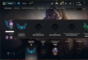 Platina 2 com 50 Champs e 30 Skins + 11 Fragmentos ADC E SUP - League of Legends LOL