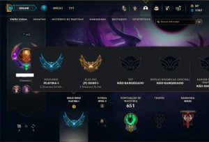 Platina 1 com TODOS os champs e 221 Skins + 600k de Lee - League of Legends LOL