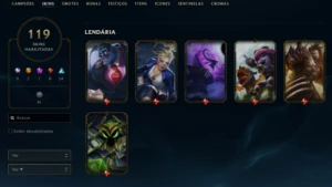 Conta LOL Full Acesso - 121 Champs e 119 Skins - Rammus Rei - League of Legends