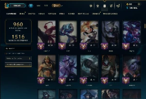 Prata 2 com TODOS os Champs e 189 Skins ( ADC / MID / JG ) - League of Legends LOL