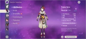 Genshin Impact Conta Kamisato Ayaka+Klee e outros 4 AR51