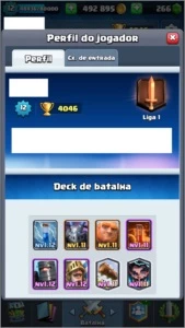 Conta Clash Royale XP 12 Arena 12