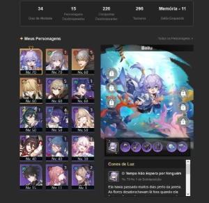 Conta Honkai: Bronya C1, Bailu + Cone e Luocha C1. - Outros