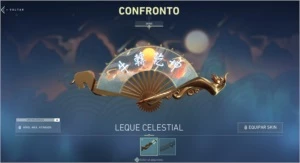 conta valorant com leque celestial, passe ativo e 2k de VP
