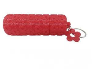 Chaveiro Porta-Protetor Labial Floral com Tampa - Artesanato e Personalizados
