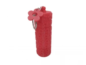 Chaveiro Porta-Protetor Labial Floral com Tampa - Artesanato e Personalizados