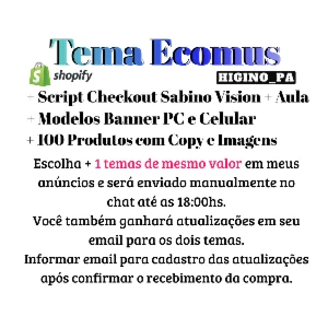 Tema Shopify Ecomus Sem As Demos + Atualizações - Outros