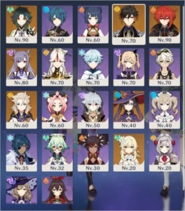 AR 53 - Xiao, Zhong, Albedo, Diluc, Monam Keqing C1 e Falcão - Genshin Impact