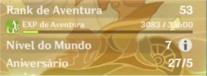 AR 53 - Xiao, Zhong, Albedo, Diluc, Monam Keqing C1 e Falcão - Genshin Impact