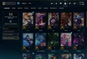 Unranked com 31 Champs e 6 Skins - League of Legends LOL