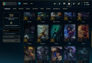 Unranked com 31 Champs e 6 Skins - League of Legends LOL