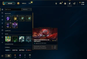 Diamante 4 com 40 Champs e 3 Skins + 1480 RP - League of Legends LOL