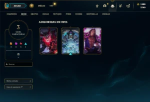Diamante 4 com 40 Champs e 3 Skins + 1480 RP - League of Legends LOL