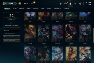 Diamante 4 com 40 Champs e 3 Skins + 1480 RP - League of Legends LOL