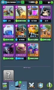 CLASH ROYALE LVL 10 ARENA 10 VÁRIAS LENDARIAS