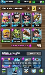 CLASH ROYALE LVL 10 ARENA 10 VÁRIAS LENDARIAS