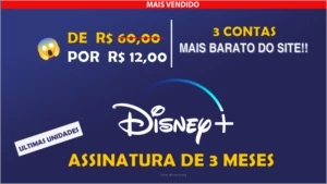 DISNEY+ PLUS - 3 CONTAS - Assinaturas e Premium