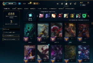 Bronze 1 com TODOS os Champs e 123 Skins ( JG / SUP / ADC ) - League of Legends LOL