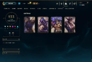 Bronze 1 com TODOS os Champs e 123 Skins ( JG / SUP / ADC ) - League of Legends LOL