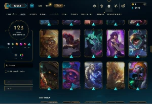 Bronze 1 com TODOS os Champs e 123 Skins ( JG / SUP / ADC ) - League of Legends LOL