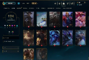 Ferro 1 com TODOS os Champs e 124 Skins( MAIN ADC ) - League of Legends LOL