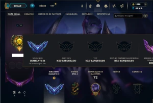 Diamante 3 com 35 Champs e 3 Skins ( 1380 RP sobrando ) - League of Legends LOL