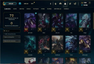 Diamante 3 com 35 Champs e 3 Skins ( 1380 RP sobrando ) - League of Legends LOL