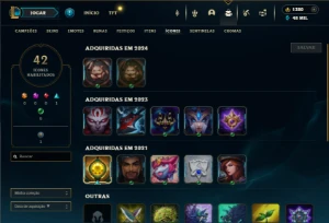 Diamante 3 com 35 Champs e 3 Skins ( 1380 RP sobrando ) - League of Legends LOL