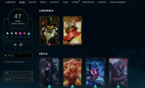 Lol Esmeralda, 47 Skins, Skins Lendárias, 25K Ea, Lvl 50 - League of Legends