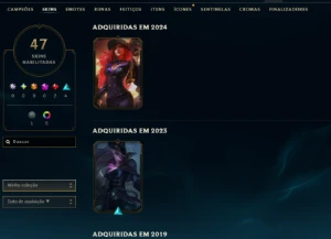 Lol Esmeralda, 47 Skins, Skins Lendárias, 25K Ea, Lvl 50 - League of Legends