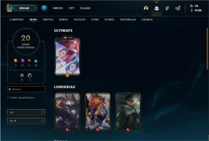 Conta Platina 4 com 40 Champs e 20 Skins - League of Legends LOL
