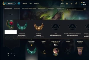 Conta Platina 4 com 40 Champs e 20 Skins - League of Legends LOL