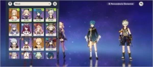 Conta com Yoimiya, Mona e Keqing AR42 - Genshin Impact