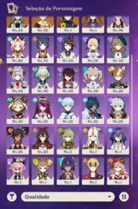 Genshin Impact AR55 com Ayaka, Shogun, Yae Miko, Itto, etc.