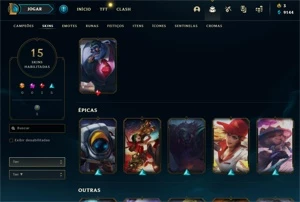 CONTA SMURF DANDO QUEUE COM MESTRE + SKINS LENDÁRIAS - League of Legends LOL