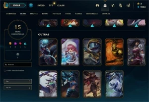 CONTA SMURF DANDO QUEUE COM MESTRE + SKINS LENDÁRIAS - League of Legends LOL