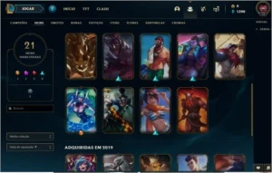 V > Atual GOLD4 MD5 com 21skins e 53champs(Plat4 na passada) - League of Legends LOL