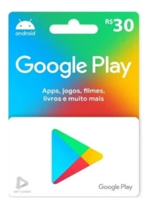GIFT CARD DE R$30 GOOGLE PLAY - Gift Cards