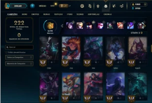 Mestre com 85 Champs e 51 Skins + 1350 RP - League of Legends LOL