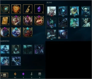 Conta League of Legends - 107 Champions/52 Skins - Platina 4 LOL