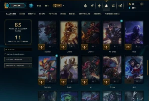 Esmeralda 4 com 60 Champs e 9 Skins - League of Legends LOL