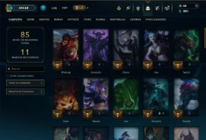 Esmeralda 4 com 60 Champs e 9 Skins - League of Legends LOL