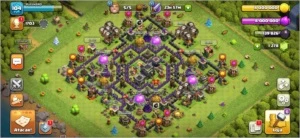 Clash of clans cv9 com muitos recursos barato