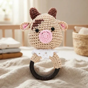 Chocalho Boizinho Amigurumi - Artesanato e Personalizados