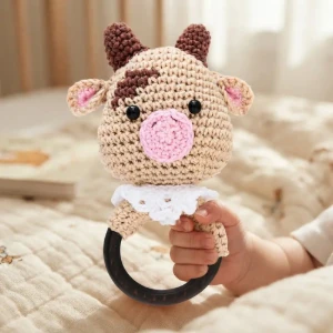 Chocalho Boizinho Amigurumi - Artesanato e Personalizados
