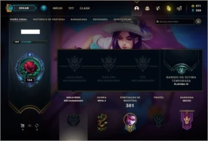 Conta unranked com 81 skins e 87 champs com 271 RPS - League of Legends LOL