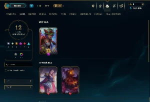Ouro 2 com 40 Champs e 12 Skins - League of Legends LOL